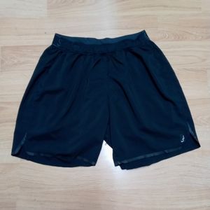 SAXX 2N1 Pilot Athletic Sport Shorts Ballpark Pouch Black Men's Size Medium.